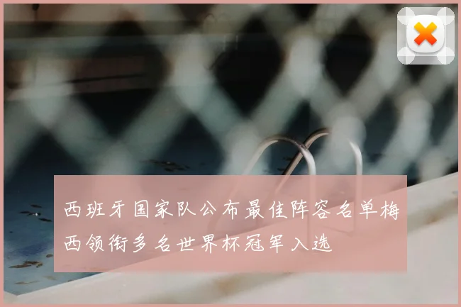 西班牙国家队公布最佳阵容名单梅西领衔多名世界杯冠军入选
